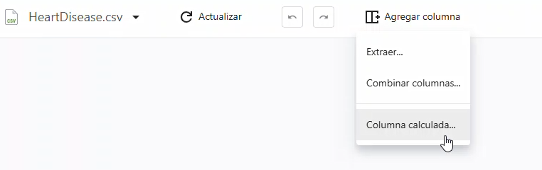Centro de Datos Minitab: Columna calculada